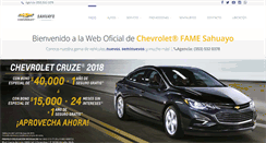 Desktop Screenshot of chevroletsahuayo.com